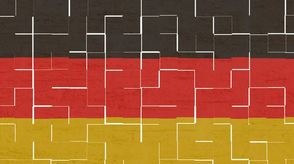 Bandera Alemania Con Textura Tela — Foto de Stock