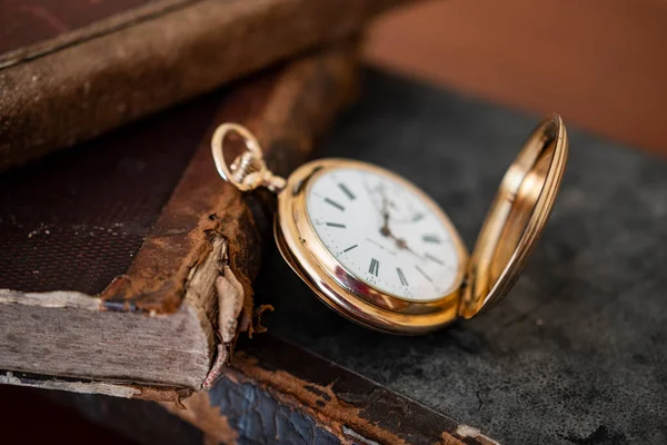 Vintage Gold Pocket Watch Longines Isolated White Background —  Fotos de Stock