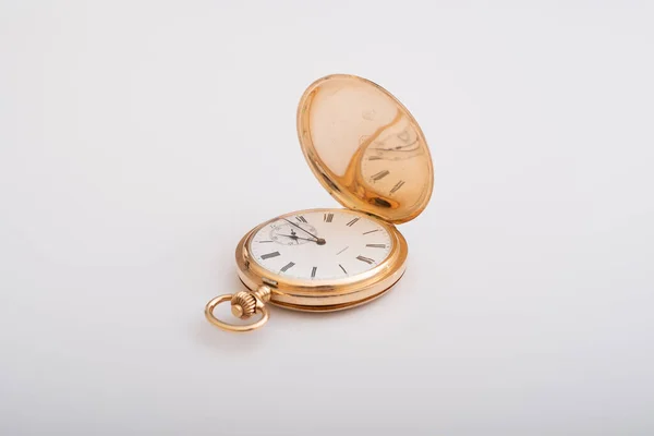 2023 Lvov Ucrânia Vintage Ouro Bolso Relógio Longines Isolado Fundo — Fotografia de Stock
