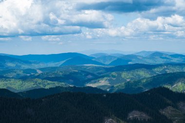 Karpatlar 'ın Ukrayna' daki dağ manzarası, seyahat ve sağlıklı yaşam tarzı.