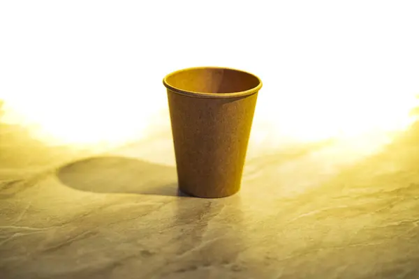 empty paper cup. eco-friendly paper tableware.