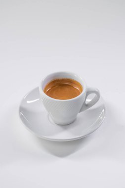 tasty warm americano coffee isolated on white background