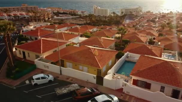 Πολυτελείς Βίλες Περιοχή Στην Τενερίφη Ακίνητα Του Canary Island Costa — Αρχείο Βίντεο