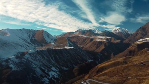 Belles Montagnes Canyon Montagne Caucasienne Vue Aérienne Sur Les Drones — Video