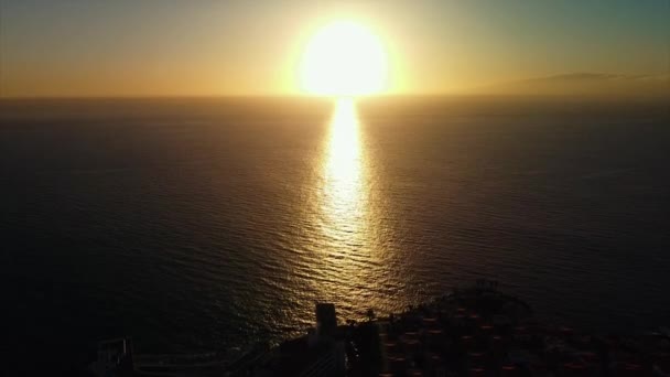 Słońce Nad Kanaryjską Wyspą Teneryfa Callao Salvaje Costa Adeje Wille — Wideo stockowe