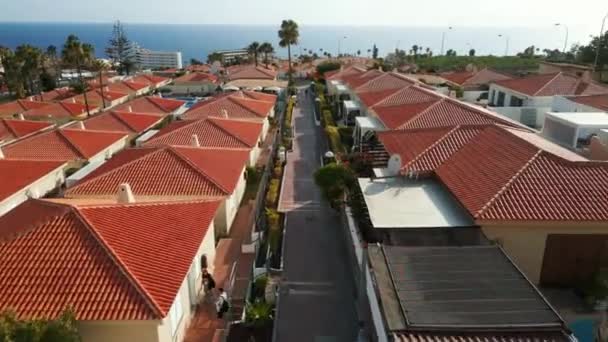 Luksusowa Dzielnica Willi Teneryfie Hotele Kurorty Oraz Nieruchomości Wyspy Kanaryjskiej — Wideo stockowe
