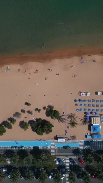 Ren Exotisk Strand Med Vacker Transparent Blått Vatten Playa Las — Stockvideo