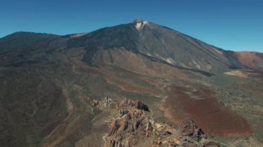 El Teide volkanı, gündüz görüşü, Tenerife Ulusal Parkı, Kanarya Adası. Yüksek kalite fotoğraf
