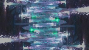 Çeşme suyunun akan fıskiyelerinin soyut arkaplanı, neon ışığı ve simetri, yavaş çekim. Yüksek kalite 4k görüntü