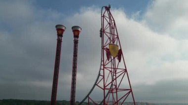 Portaventura lunaparkı, Port Aventura seyahat noktası, Salou, İspanya. Yüksek kalite 4k görüntü