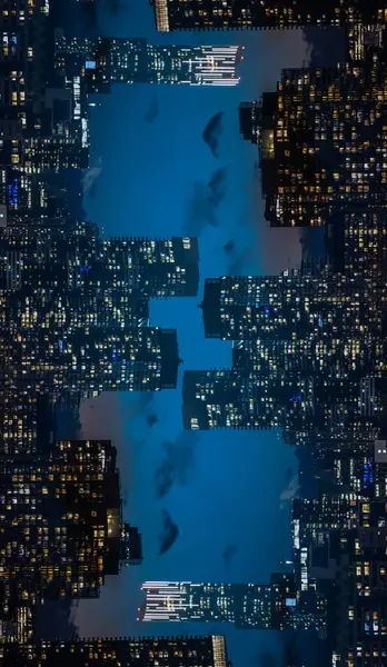 Симметрия Зеркальная Геометрия Отражающие Небоскребы Торонто Современные Здания Абстрактный Фон Лицензионные Стоковые Изображения