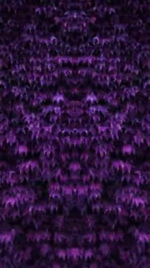 Soyut mor arkaplan, çiçek parçacıkları, sürreal aynalı fraktal tasarım duvar kağıdı. Yüksek kalite 4k görüntü