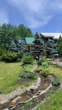 Parktaki güzel bahçe.