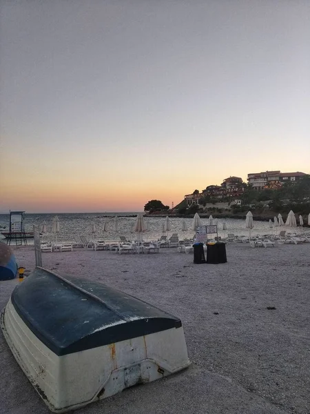 Vista Playa Del Mar Negro Por Noche — Foto de Stock