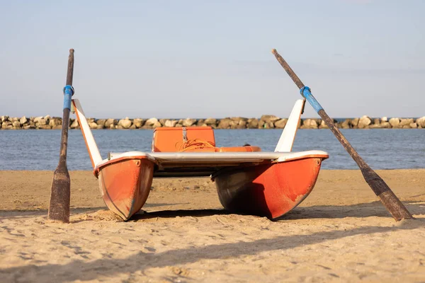 Lifeboat for the sea rescue used by the lifeguards on the Adriatic coast. The concept of safety rest at sea