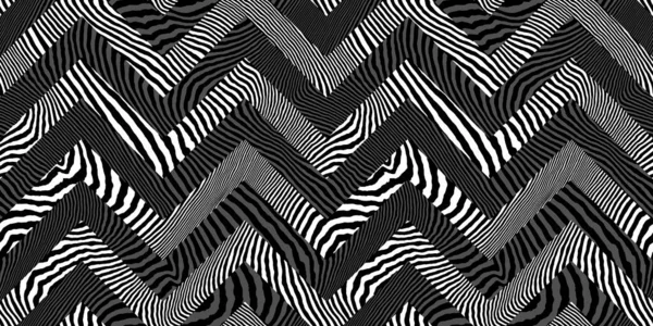 Seamless Tiger Stripe Zebra Skin Zig Zag Chevron Herringbone Contemporary — Stock Photo, Image