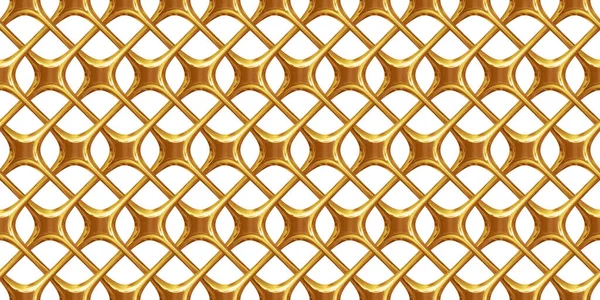 Rede Corrente Bloqueio Ouro Sem Costura Padrão Malha Arame Isolado — Fotografia de Stock