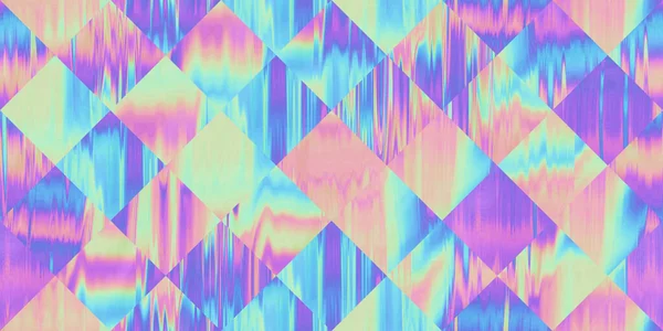 シームレストレンディーな虹色の超現実的な溶融ファンタジーガラス屈折背景テクスチャ 柔らかいパステルホログラフィックパターン 現代のユニコーングラデーション箔抽象的な郷愁の気化光効果 — ストック写真