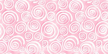 Barbie pembe, pürüzsüz el çizimi kidult fırıldak kıvrımlı çizgi karalama kumaş deseni. Tatlı suluboya kıvrımlı arka plan dokusu. Kız doğum günü, bebek partisi ya da bebek odası duvar kağıdı tasarımı