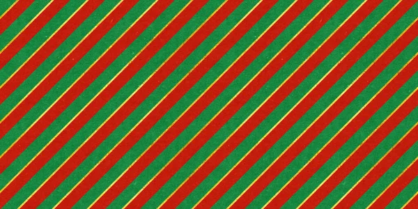 Rotes Und Grünes Vintage Rohpapier Strukturiert Nahtlose Diagonale Bonbonstreifen Weihnachtsmuster — Stockfoto