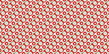 Kusursuz retro daire çizgileri noel kağıtlarını nane yeşili ve şeker kamışı kırmızısıyla kaplıyor. Basit geometrik geleneksel xmas kartı arkaplanı, hediye paketi dokusu veya kış tatili arkaplanı