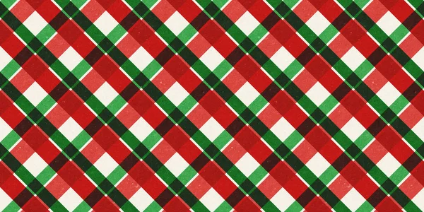 Czerwony Zielony Vintage Szorstki Kraft Teksturowane Bezszwowe Diagonalne Paski Kratę — Zdjęcie stockowe