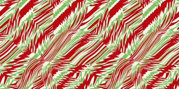 Kırmızı Yeşil Eski Pürüzsüz Kıvrımlı Mermer Çizgili Kraft Noel Süslemesi — Stok fotoğraf