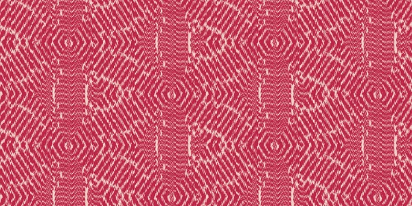 Bezešvé Ikat Geometrický Kmenový Šestiúhelník Trojúhelník Textilní Povrch Vzor Viva — Stock fotografie