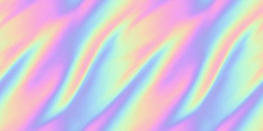 Seamless Y2K Futurism iridescent playful pastel holographic heatmap ombre gradient waves or flames background texture. Modern opalescent pale rainbow swirl neon nostalgic cyberbunk vaporwave pattern