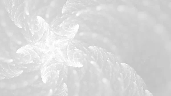 白抽象的なヒトデの海の生き物壁紙の背景 エレガントな最小限の微妙なライトグレーの影発光製品パッケージやディスプレイの背景 テクノロジーまたは高級コンセプトのフラクタル3Dレンダリング — ストック写真