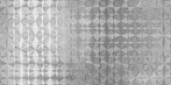 シームレスにフロスト加工された幾何学サークルがプライバシーガラスの背景テクスチャオーバーレイをリブで表現 トレンディなヴィンテージレトロ光沢のあるシルバークロムポルカドットの背景やバナーパターン 3Dレンダリング — ストック写真