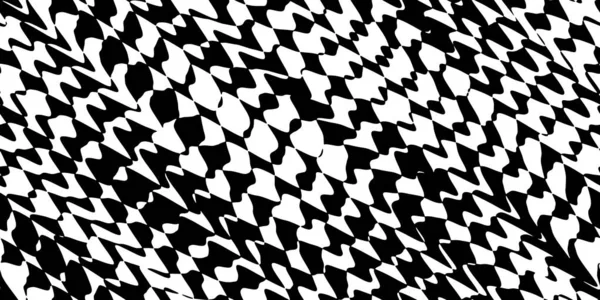 Seamless Abstract Snake Scales Warbled Checker Pattern Tileable Monochrome Bold — Stock Photo, Image