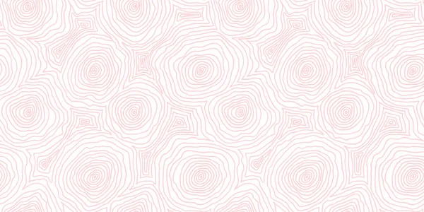 Nahtlos Von Hand Gezeichnete Topografische Konturlinien Pastellrosa Und Weiß Abstraktes — Stockfoto