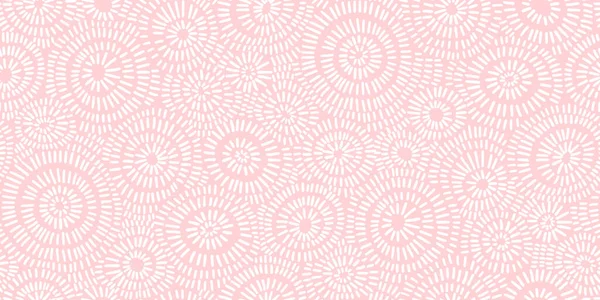 Patrón Círculos Rayos Solares Concéntricos Dibujados Mano Sin Costura Rosa — Foto de Stock