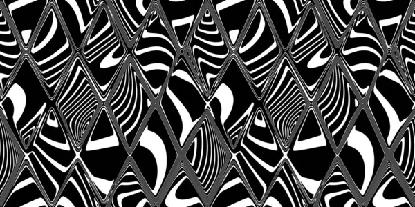 Seamless Tiger Stripe Zebra Skin Diamond Harlequin Contemporary Patchwork Fashion — Stock Photo, Image