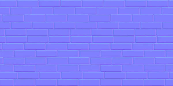 Seamless Smooth Embossed Subway Brick Tile Wall Normal Map Background — Stock Photo, Image
