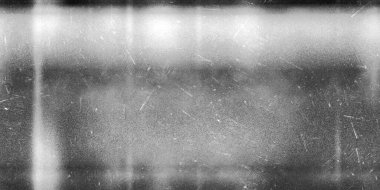 Eskimiş eski fotoğraf lambası sızıntıları, film tahılları, toz ve çizik dokusu ile vignette kenarı örtüşüyor. Kirli grunge analog 8k geniş ekran retro efekt arkaplanı kopyalama alanı ile