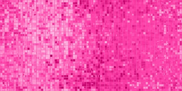 Latar Belakang Hot Pink Trendy Glittery Disco Ball Cermin Ubin Stok Gambar