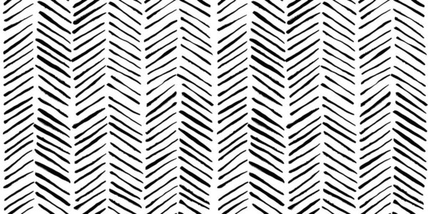 Бесшовные модные африканские грязевые борозды или богемные родовые стрелы шеврона. Ручная рисованная черно-белая линия рисунок текстура фона каракули. Абстрактный мотив минимализма boho