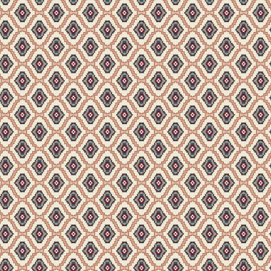 Geometrik şekilli kusursuz desen vektör çizimi