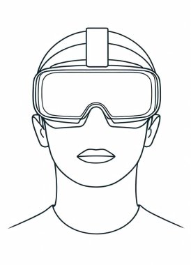 Sanal gerçeklik gözlüğü çizimi