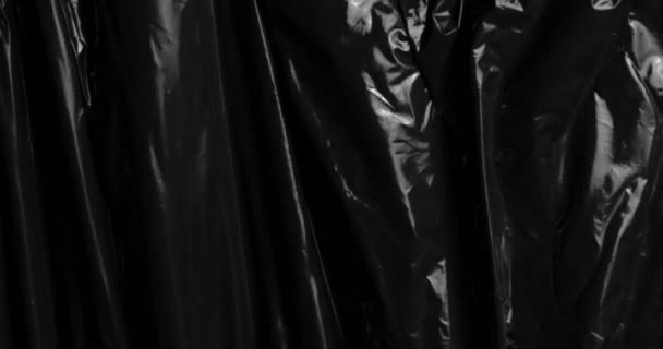 Взаємодія Захоплюючою Взаємодією Текстур Вигляді Розтягнутої Пластикової Плівки Надає Чорний — стокове відео