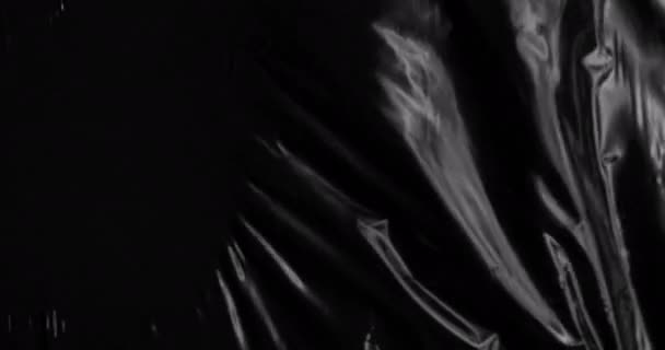 Ponořte Půvabu Krásného Plastového Abstraktního Pozadí Zahaleného Tmě Lesklou Polyethylenovou — Stock video