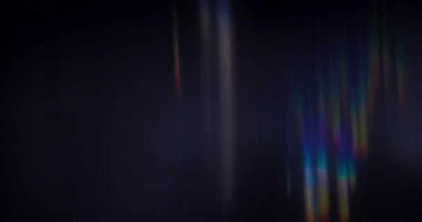 Динамічне Світло Спектру Накладанням Спектрального Світла Тлі Темного Фону Спалахи — стокове відео