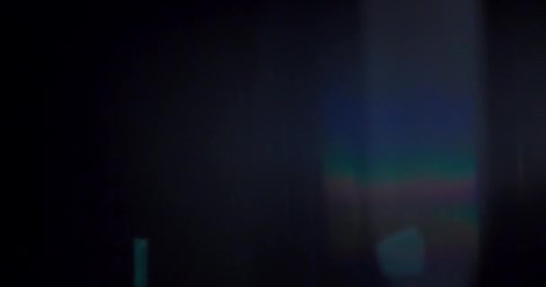 Rainbow Light Veil Διαφανές Σκούρο Φόντο Είναι Απαλά Καλυμμένο Ένα — Αρχείο Βίντεο