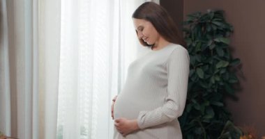 Işıl ışıl hamile kadın pencerenin kenarında durur, dünyaya bakar, bir eli karnında, doğmamış çocuğunun nazikçe çırpınışını hisseder, yeni hayatın güzelliğini ve büyüsünü sevgiyle anar..