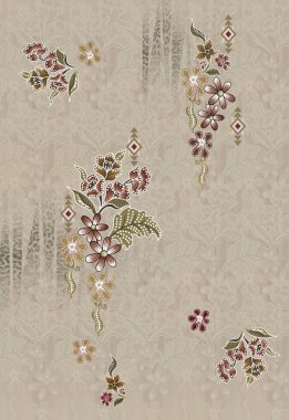 Tekstil dijital tasarım motif deseni el yapımı sanat eseri çerçeve hediye kartı duvar kağıdı kadın bezi soyut sınır halısı etnik kilise vb. Jeometrik işlemeli yarı cesur çiçek tasarımları