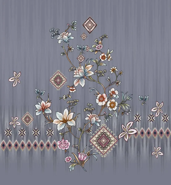 Textile Digital Design Μοτίβο Διακόσμηση Χειροποίητα Έργα Τέχνης Καρέ Δώρο — Φωτογραφία Αρχείου