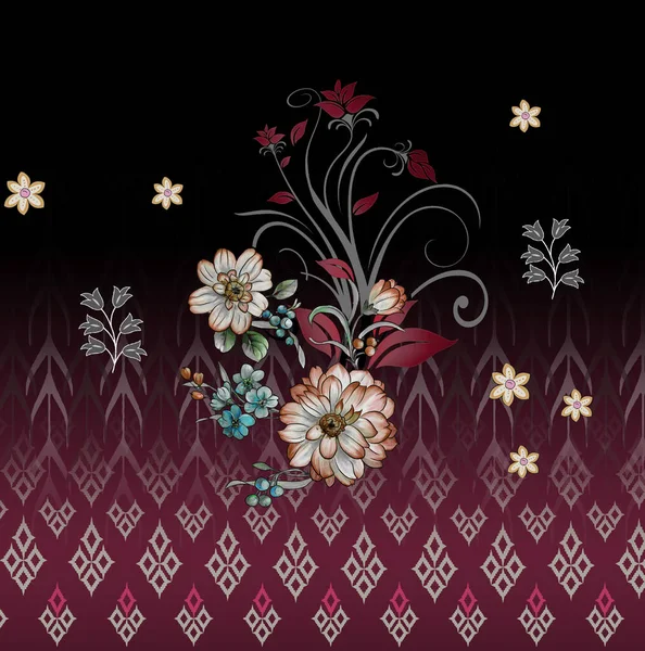Textilní Digitální Design Motiv Vzor Dekor Ručně Vyrobené Umělecké Dílo — Stock fotografie