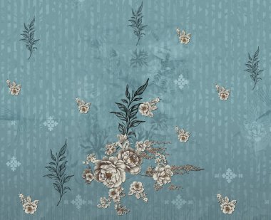 Tekstil dijital tasarım motif deseni el yapımı sanat eseri mini kalın tema, zemin dokusu, soyut çiçekler, arkaplan efektleri